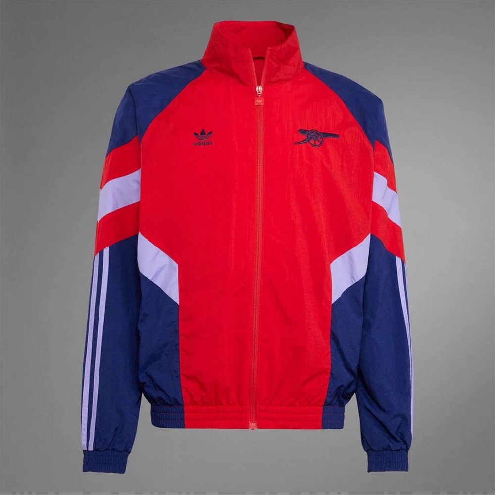 Adidas Men's Red and Navy Windbreaker